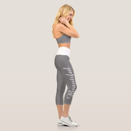 Leggings Capri Elija su color personalizado yoga nombre hermoso