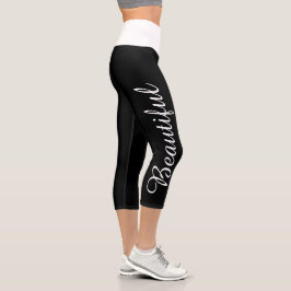 Leggings Capri Elija su color personalizado yoga nombre hermoso
