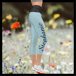 Leggings Capri ELIJA SUS personalizados DE COLOR de yoga para las