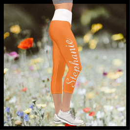 Leggings Capri ELIJA SUS personalizados DE COLOR de yoga para las