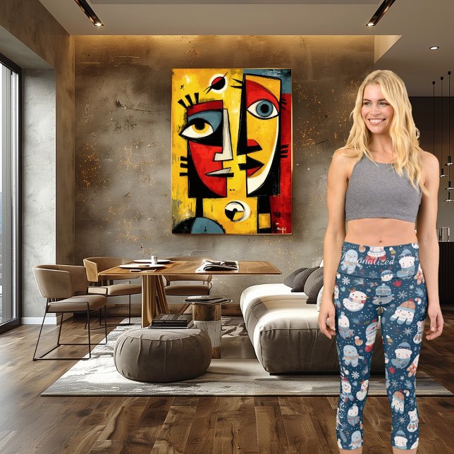 Leggings Capri Encantadores Navidades kawaii hombres de nieve en  (Subido por el creador)