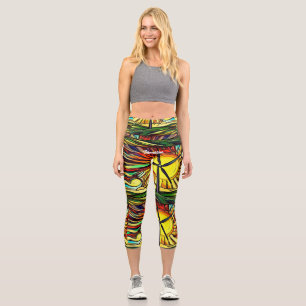 Leggings Capri Energía solar y eólica psicodélica
