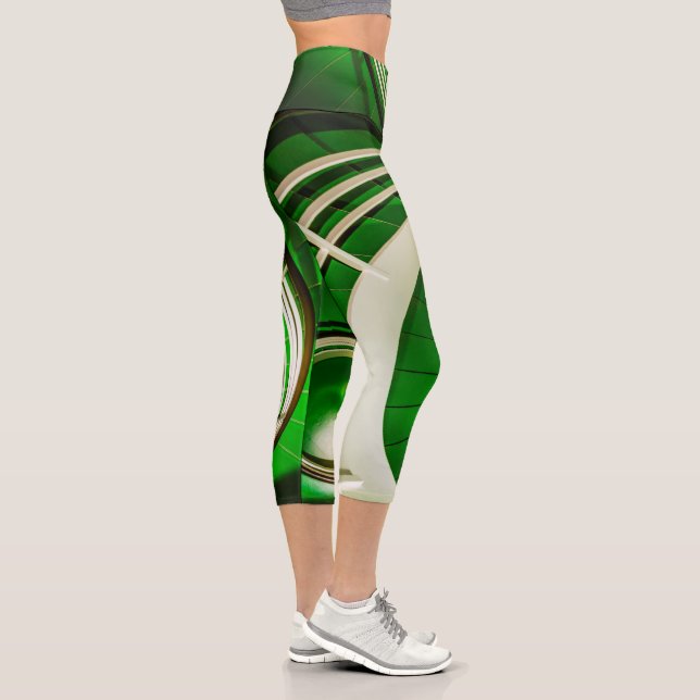 Leggings Capri Escalera circular verde (Derecha)
