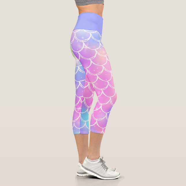 Leggings Capri Escamas de Sirena de Pastel (Derecha)