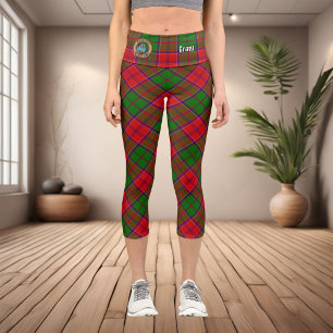 Leggings Capri Escudo de armas del Clan Grant sobre tartán