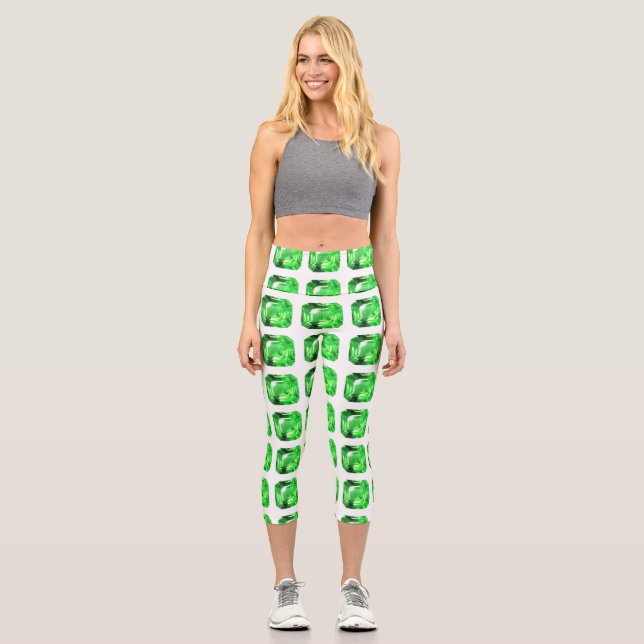 Leggings Capri Esmeralda, verde brillante (Anverso)