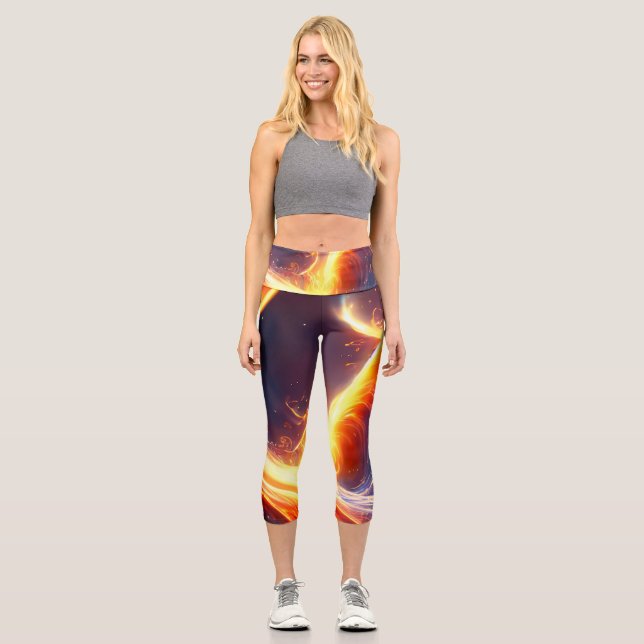 Leggings Capri Espacio de agua de incendio (Anverso)