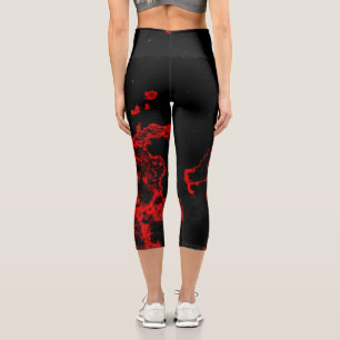 Leggings Capri Espacio de lava Capris de alta potencia
