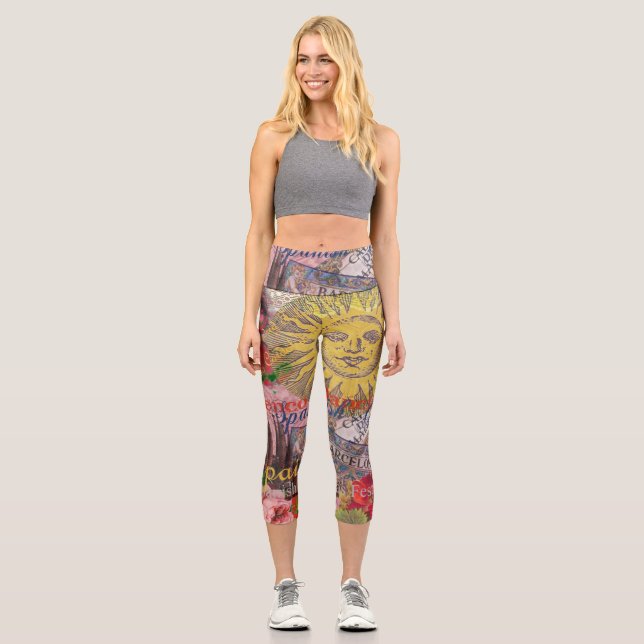Leggings Capri España Sunshine español Travel Art (Anverso)