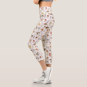 Leggings Capri Espectáculo caprichoso de los hongos de Woodland