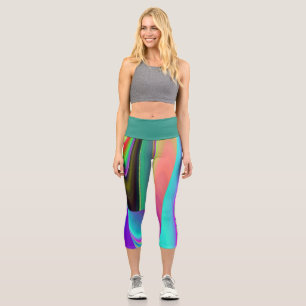 Leggings Capri Espíritu de la brisa de verano , Resumen del arte
