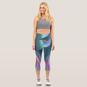 Leggings Capri Espíritu de la brisa de verano , Resumen del arte