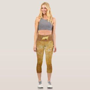 Leggings Capri Espíritu del Cheater Retro Animal Gold Capri Leggi