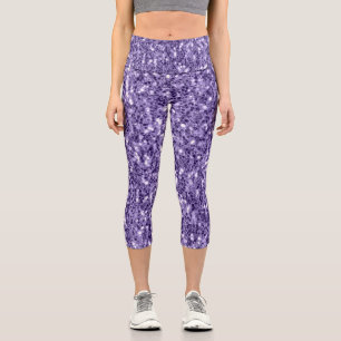 Leggings Capri Espuma purpurina púrpura ultravioleta