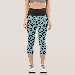 Leggings Capri Estampado Animal Verde Azul