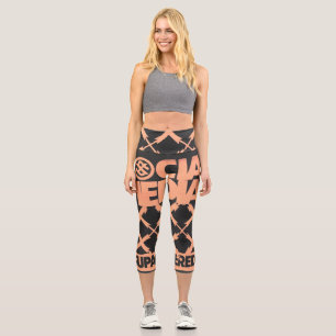 Leggings Capri Estética ciber grunge Y2K desgastada de redes soci