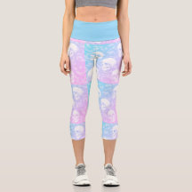 Estilizados cráneos ombre rosa y azul goth pastel