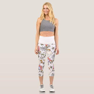 Leggings Capri Estilo: Capris de cintura alta