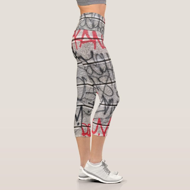 Leggings Capri Estilo de graffiti urbano (Derecha)