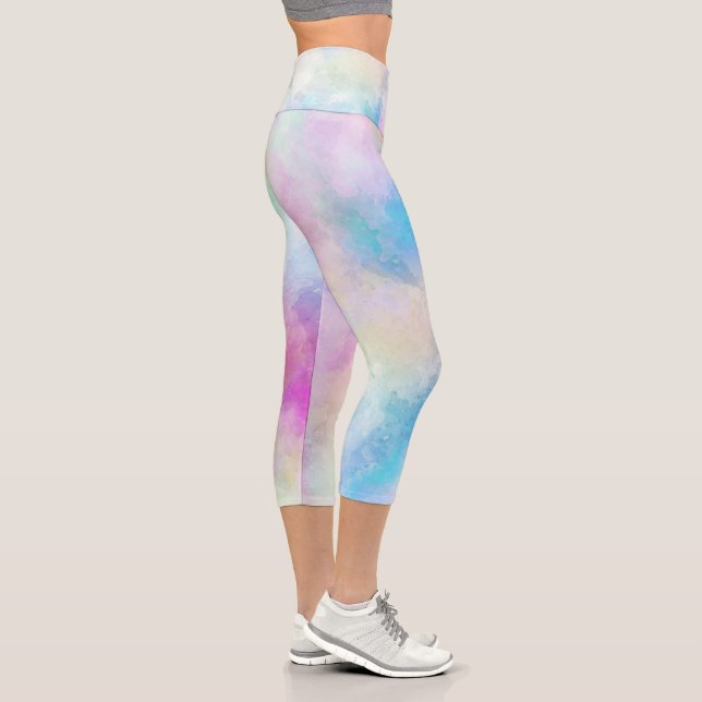 Leggings Capri Estilo de las acuarelas (Derecha)