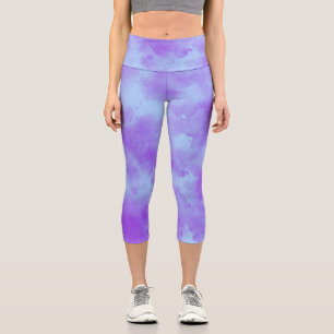 Leggings Capri Estilo Storm Cloud Efecto Blue Purple