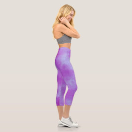 Leggings Capri Estilo Storm efecto de nube Purple