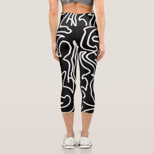 Leggings Capri Estiloso Resumen Arte Leyendas Deportes