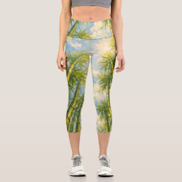 Leggings Capri Estiramiento de bambú