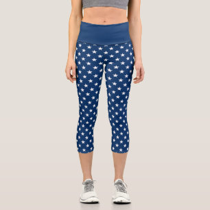 Leggings Capri Estrella de alta cintura de bandera estadounidense