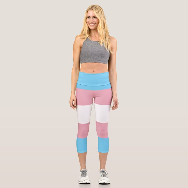 Leggings Capri Estrella transgénero de la diversidad del orgullo  (Anverso)