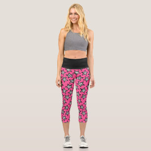 Leggings Capri Estrellas de cebra rosa