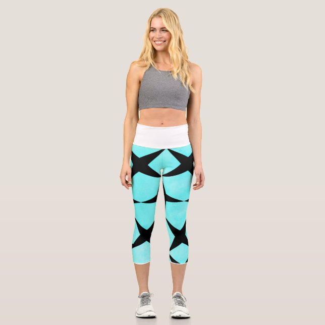 Leggings Capri Estrellas Geométricas (Anverso)