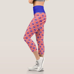 Leggings Capri Estrellas patrióticas y rayas