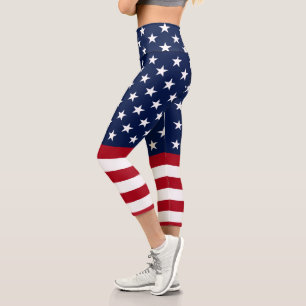 Leggings Capri Estrellas patrióticas y rayas