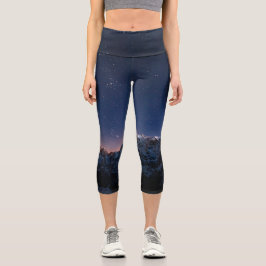 Leggings Capri Estrellas y montañas nevadas