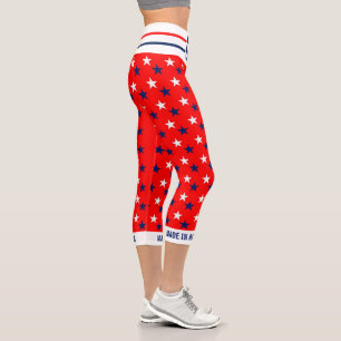 Leggings Capri Estrellas y rayas hechas en Estados Unidos