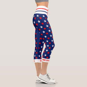 Leggings Capri Estrellas y rayas hechas en Estados Unidos