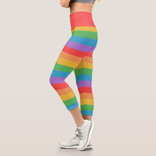 Leggings Capri Estriberas arco iris