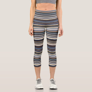 Leggings Capri Estribos de tono de la naturaleza acuática