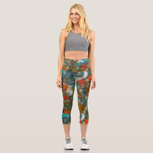 Leggings Capri Estudio de globos Miami Dolphins Arte