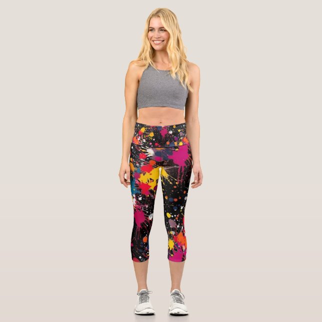 Leggings Capri Explosión de color (Anverso)