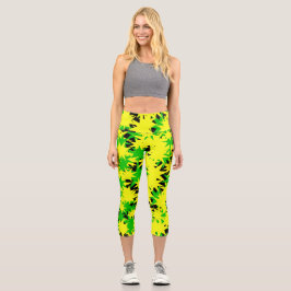 Leggings Capri Explosión de Estrella Eléctrica