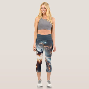 Leggings Capri Explosión de la ruptura galáctica en el espacio pr
