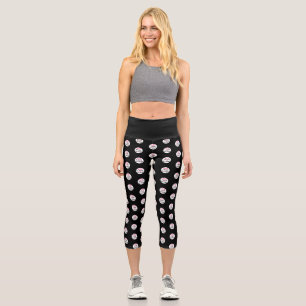 Leggings Capri Extravagante Profesional Empresarial Negro Persona
