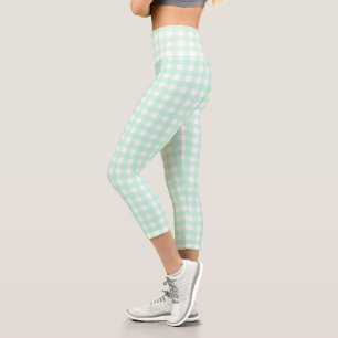 Leggings Capri F&L Green Gingham