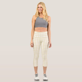 Leggings Capri F & L Yellow Gingham