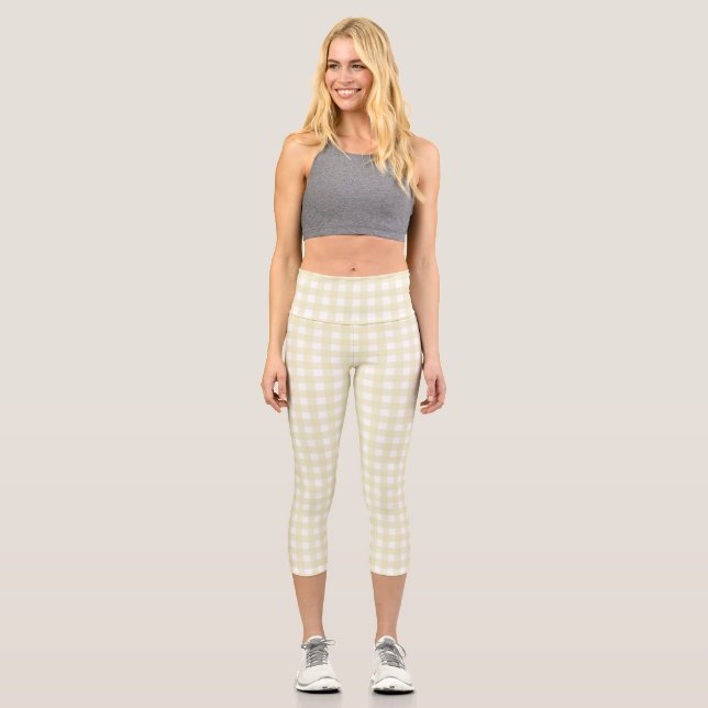 Leggings Capri F & L Yellow Gingham (Anverso)