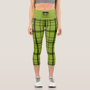 Leggings Capri Face Frankenstein Halloween