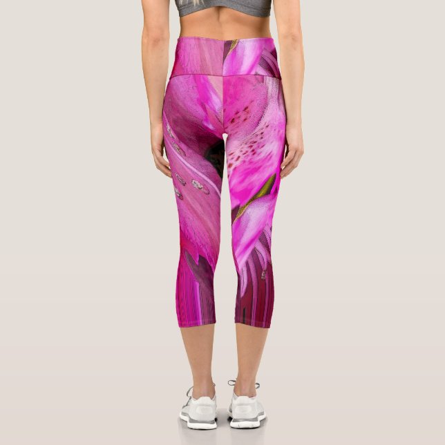 Leggings Capri Fantasía de fucsia, morado (Reverso )
