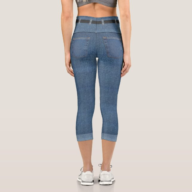 Leggings Capri Faux Jeans (Reverso )
